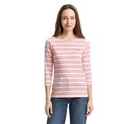 Tom Tailor - Langarmshirt mit Streifenmuster red stripe - Gr. - XXXL