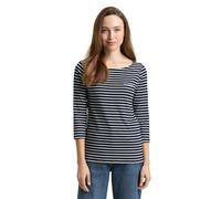 Tom Tailor - Langarmshirt mit Streifenmuster navy blue offwhite stripe - Gr. - XL