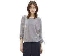 3/4-Arm-Shirt TOM TAILOR DENIM, Damen, Gr. XS (34), blau (small navy weiß stripe), Single Jersey, Obermaterial: 58% Viskose, 38% Polyester, 4% Elasthan, gestreift, regular fit normal, Rundhals, verste