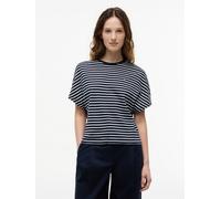 3/4-Arm-Shirt TOMMY HILFIGER "CODY REG BATWING C-NK SS TEE", Damen, Gr. L (42/44), breton stripe schwarz night, ecru, Single Jersey, Obermaterial: 100% Baumwolle, gestreift, regular fit normal, U-Boot