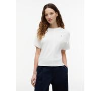 3/4-Arm-Shirt TOMMY HILFIGER "CODY REG BATWING C-NK SS TEE", Damen, Gr. M (40), ecru, Single Jersey, Obermaterial: 100% Baumwolle, unifarben, regular fit normal, U-Boot-Ausschnitt, eingesetzt gerader