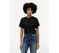 3/4-Arm-Shirt TOMMY HILFIGER "CODY REG BATWING C-NK SS TEE", Damen, Gr. M (40), schwarz, Single Jersey, Obermaterial: 100% Baumwolle, unifarben, regular fit normal, U-Boot-Ausschnitt, eingesetzt gerad