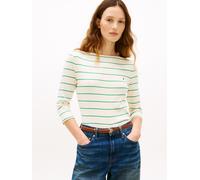 Tommy Hilfiger Damen Slim Cody Boat-Nk 3/4Slv Ww0Ww40589, Weiß, M