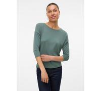 3/4-Arm-Shirt VERO MODA "VMAVA 3/4 TOP JRS GA NOOS", Damen, Gr. XL, grün (laurel wreath), Jersey, Obermaterial: 95% Lyocell, 5% Elasthan, unifarben, normal, Rundhals, Shirts 3/4-Arm-Shirt, Materialmix