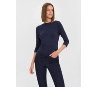 3/4-Arm-Shirt VERO MODA "VMPANDA MODAL 3/4 TOP JRS NOOS", Damen, Gr. XS, blau (navy blazer), Jersey, Obermaterial: 48% Baumwolle, 48% Modal, 4% Elasthan, unifarben, regular fit normal, U-Boot-Ausschni
