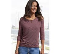 3/4-Arm-Shirt VIVANCE Gr. 48/50, lila (beere) Damen Shirts (70107500-48) beere