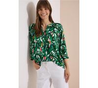 3/4-Arm Tunika mit Split Neck und Print