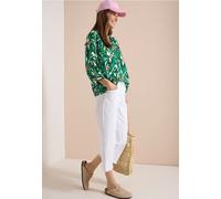 Shirtbluse CECIL, Damen, Gr. 3XL, grün (khaki), Stoff, 100% Viskose, gemustert, klassisch normal, Rundhals, abgesteppt, Blusen, mit 3/4 Ärmeln (59336828-XXXL) khaki