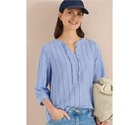 Shirtbluse CECIL, Damen, Gr. L (42), blouse blau, Web, 100% Baumwolle, gestreift, klassisch normal, Rundhals, Bündchen, Blusen, mit 3/4 Ärmeln (95404466-L) blouse blau