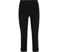 Caprileggings BONPRIX, Damen, Gr. 44/46 (L), N-Gr, schwarz, Jersey, Obermaterial: 95% Baumwolle, 5% Elasthan, skinny fit, Hosen, aus Baumwolle mit Elasthan, Skinny Fit, mit gekrempeltem Saum (54694467
