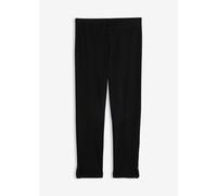 Caprileggings BONPRIX, Damen, Gr. 48/50 (XL), N-Gr, schwarz, Jersey, Obermaterial: 95% Baumwolle, 5% Elasthan, skinny fit, Hosen, aus Baumwolle mit Elasthan, Skinny Fit, mit gekrempeltem Saum (5469446