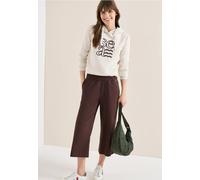 Cecil Damen High Waist Wide Leg Hose im Loose Fit in Braun, Gr: XXXL