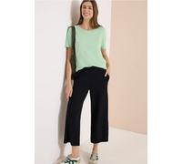 Jerseyhose CECIL, Damen, Gr. XXL, Länge 24, schwarz, Stoff, 95% Viskose, 5% Elasthan, unifarben, loose fit 3/4-Länge, Hosen Jerseyhose, High Waist (86332063-XXL) schwarz