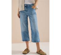 Slim-fit-Jeans CECIL, Damen, Gr. 34, Länge 20, light blau washed, Jeans, 78% Baumwolle, 20% Polyester, 2% Elasthan, unifarben, kniebedeckend, Jeans Slim-fit-Jeans, aus Baumwolle mit Stretchanteil (268