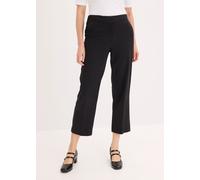 3/4-Hose BONPRIX, Damen, Gr. 44, N-Gr, schwarz, Obermaterial: 65% Polyester, 30% Viskose, 5% Elasthan, festlich, regular fit, Hosen, Regular Fit, mit Schlitz, aus Polyester, Viskose und Elasthan (7733