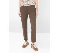3/4-Hose BRAX "Style MARON S", Damen, Gr. 36K18, Kurzgrößen, dunkelbraun, Web, 78% Baumwolle, 19% Lyocell, 3% Elasthan, Hosen (94329152-18) dunkelbraun
