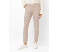 3/4-Hose BRAX "Style MARON S", Damen, Gr. 42K (21), Kurzgrößen, beige (taupe), Web, 71% Baumwolle, 20% Lyocell, 9% Elasthan, Hosen (18014826-21) taupe