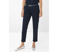 3/4-Hose BRAX "Style MARON S", Damen, Gr. 42K21, Kurzgrößen, blau (navy), Web, 40% Lyocell, 28% Modal, 17% Baumwolle, 12% Elastomultiester, 3% Elasthan, Hosen (65216803-21) navy