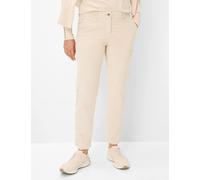 3/4-Hose BRAX "Style MARON S", Damen, Gr. 46K (23), Kurzgrößen, braun (hellbraun), Web, 77% Baumwolle, 22% Lyocell, 1% Elasthan, Hosen (13509126-23) hellbraun