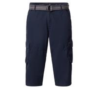 3/4-Hose CASAMODA "CASAMODA 3/4 - Bermuda BEN uni", Herren, Gr. 40, Normalgrößen, blau (dunkelblau), 100% Baumwolle, Hosen (43027855-40) dunkelblau