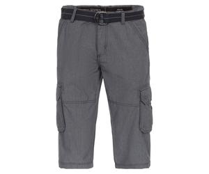 3/4-Hose CASAMODA "CASAMODA 3/4 - Bermuda uni", Herren, Gr. 32, Normalgrößen, blau (graues dunkelblau), 100% Baumwolle, Hosen (91406231-32) graues dunkelblau