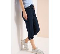 Cecil - Loose Fit 3/4-Hose mit Knopfdetails blau - Gr. - 26/22