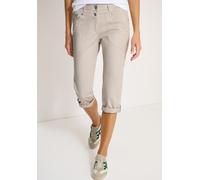 3/4-Hose CECIL, Damen, Gr. 29, Länge 22, grain beige, Web, 98% Baumwolle, 2% Elasthan, unifarben, comfort fit 3/4-Länge, Hosen, aus Baumwolle mit Stretchanteil (54249014-29) grain beige