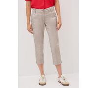 Cecil Damen 3/4 Hose im Casual Fit in Beige, Gr: 29