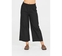 3/4-Hose CRUZ "Kenora", Damen, Gr. 46, EURO-Größen, schwarz (schwarz, schwarz), 100% Baumwolle, unifarben, lang, Hosen, in super bequemer Passform (54912222-46) schwarz, schwarz