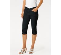 3/4-Hose HEINE, Damen, Gr. 38, Normalgrößen, schwarz, 98% Baumwolle, 2% Elasthan, unifarben, knielang, Hosen (74655056-38) schwarz