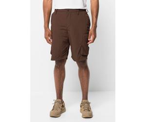 3/4-Hose JACK WOLFSKIN "KALAHARI CARGO M", Herren, Gr. 46, Normalgrößen, braun (schwarz, mahogany), OBERSTOFF: 100% POLYAMID. Futter: 65% POLYESTER, 35% BAUMWOLLE, Hosen (23500936-46) schwarz, mahogan
