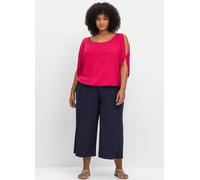 3/4-Hose SHEEGO, Herren, Gr. 40, Normalgrößen, blau (marine), 95% Viskose, 5% Elasthan, unifarben, Hosen (20305926-40) marine