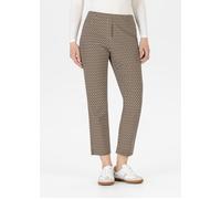 3/4-Hose STEHMANN, Damen, Gr. 36, N-Gr, braun (camel,552), Web, Obermaterial: 62% Viskose, 33% Polyamid, 5% Elasthan, Minimalmuster, gemustert, 3/4-Länge, Hosen, mit Minial-Muster (21751105-36) camel,