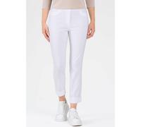 3/4-Hose STEHMANN "Igor", Damen, Gr. 44, N-Gr, weiß, Web, Obermaterial: 72% Viskose, 25% Polyamid, 3% Elasthan, figurbetont 3/4-Länge, Hosen, in Größen 32 bis 52, aus Viskose mit Stretch (77382815-44)