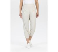 3/4-Hose STEHMANN "Rachell-650", Damen, Gr. 42, N-Gr, kalk light, Web, Obermaterial: 65% Viskose, 30% Polyamid, 5% Elasthan, unifarben, regular fit 3/4-Länge, Hosen, mit elastischem Bund (69017808-42)