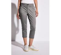 Street One Frauen Satin 3/4-Hose in Grau, Gr: 32