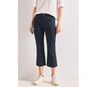 3/4-Hose STREET ONE, Damen, Gr. 34, Länge 24, schwarz (shadowed navy), Web, 97% Baumwolle, 3% Elasthan, unifarben, comfort fit wadenlang, Hosen, High Waist (74135533-34) shadowed navy