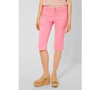 3/4-Hose STREET ONE, Damen, Gr. 40, Länge 22, orange (soft coral), Web, 97% Baumwolle, 3% Elasthan, unifarben, comfort fit 3/4-Länge, Hosen 5-Pocket-Hose, 4-Pocket Style (23266049-40) soft coral