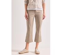 3/4-Hose STREET ONE, Damen, Gr. 42, Länge 24, beige (safari beige), Web, 97% Baumwolle, 3% Elasthan, unifarben, comfort fit wadenlang, Hosen, High Waist (29227823-42) safari beige