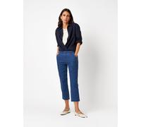 3/4-Hose TONI, Damen, Gr. 36, N-Gr, blau, Web, Obermaterial: 77% Baumwolle, 20% Polyamid, 3% Elasthan, unifarben, 3/4-Länge, Hosen, mit Stretch (36472652-36) blau