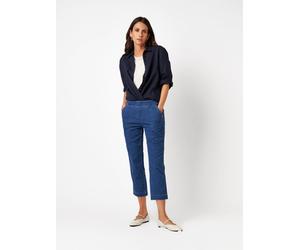 3/4-Hose TONI, Damen, Gr. 46, N-Gr, blau, Web, Obermaterial: 77% Baumwolle, 20% Polyamid, 3% Elasthan, unifarben, 3/4-Länge, Hosen, mit Stretch (36472652-46) blau