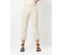3/4-Hose TONI "Sue", Damen, Gr. 44, N-Gr, beige (sand), Web, Obermaterial: 77% Baumwolle, 20% Polyamid, 3% Elasthan, 3/4-Länge, Hosen Schlupfhose, mit gestreiftem Bund (41448857-44) sand