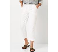 3/4-Hose TONI "Sue", Damen, Gr. 46, N-Gr, weiß, Web, Obermaterial: 77% Baumwolle, 20% Polyamid, 3% Elasthan, unifarben, 3/4-Länge, Hosen Schlupfhose, mit gestreiftem Bund (48818747-46) weiß