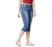3/4 Jeans Damen Sommer - Kurze Hose Jeans Damen High Waist Skinny Jeanshose Slim Fit Dreiviertel Denim Hose mit Löchern Damenjeans Zerrissene Sommerjeans Caprihose Leggings Jeans für Frauen