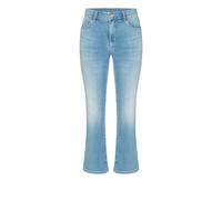 3/4-Jeans MAC "Dream Kick", Damen, Gr. 32, Länge 27, blaugrau used wash, Denim/Jeans, Obermaterial: 78% Baumwolle, 20% Polyester, 2% Elasthan, figurbetont 3/4-Länge, Jeans, Saum modisch verkürzt und l