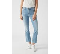 3/4-Jeans MAC "Dream Kick", Damen, Gr. 44, Länge 27, blaugrau used wash, Denim/Jeans, Obermaterial: 78% Baumwolle, 20% Polyester, 2% Elasthan, figurbetont 3/4-Länge, Jeans 3/4-Jeans, Saum modisch verk