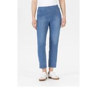 3/4-Jeans STEHMANN "Igor3-680W", Damen, Gr. 40, N-Gr, frozy cobalt (stone), Denim/Jeans, Obermaterial: 89% Baumwolle, 10% Elastomultiester, 1% Elasthan, unifarben, schmal 3/4-Länge, Jeans, 3/4- Jeans-