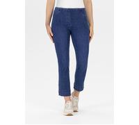 3/4-Jeans STEHMANN "Igor3-680W", Damen, Gr. 44, N-Gr, fjord navy (stone), Denim/Jeans, Obermaterial: 89% Baumwolle, 10% Elastomultiester, 1% Elasthan, unifarben, schmal 3/4-Länge, Jeans 3/4-Jeans, 3/4