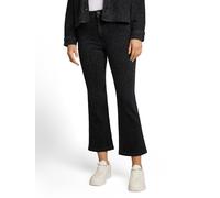 3/4-Jeans TOM TAILOR "Kate - Slim", Damen, Gr. 32, Länge 28, schwarz (leo denim allover), Denim/Jeans, Obermaterial: 92% Baumwolle, 8% Elasthan. Futter: 65% Baumwolle, 35% Polyester, normal 3/4-Länge,