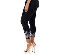 3/4 Leggings Damen - Leggings mit Rock Damen Leggings mit Rock Damen Große Größen Damen Leggins blickdichte Leggins mit Spitze Sommerhose Yoga Hose Yogahose Frauen Einfarbig